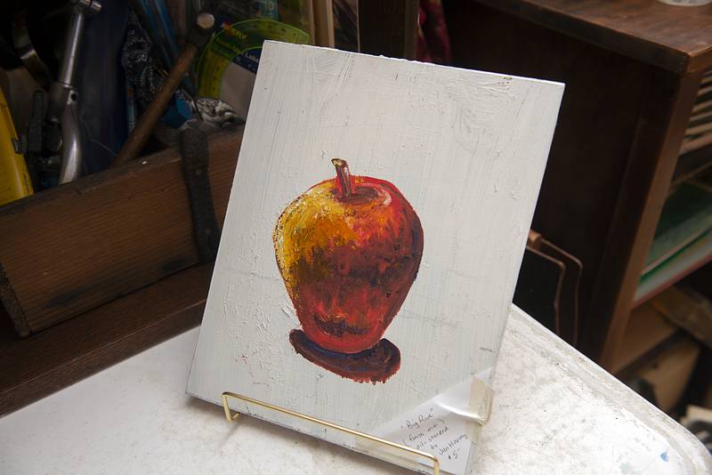Harvey is hoping a budding artist with purchase and finish this piece, only partially done.