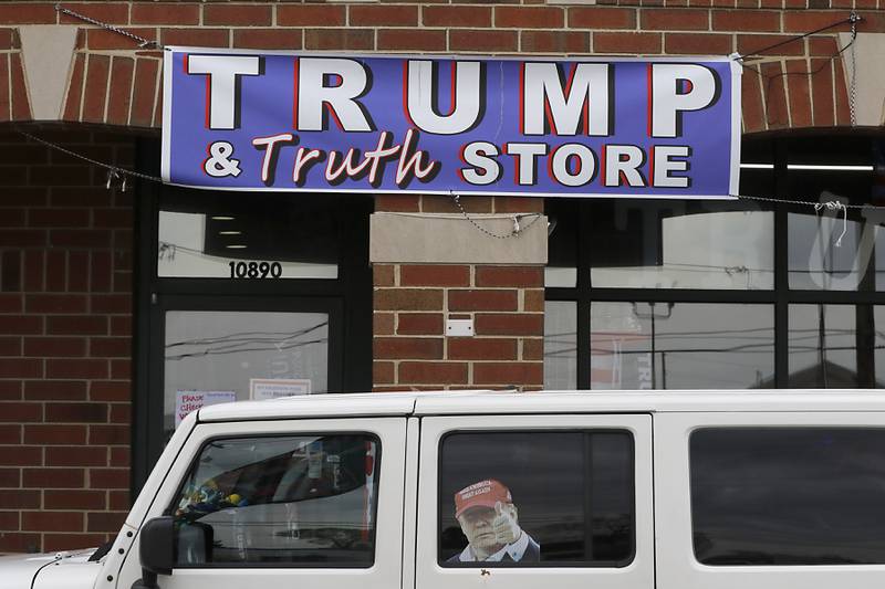 The Trump and Truth Store on Route 47 on April 22, 2025, in Huntley.