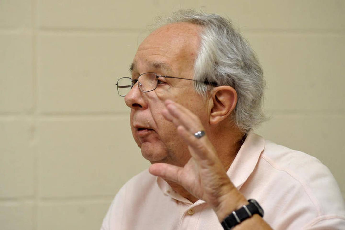 Grafton Township Assessor Alan Zielinski answers a question Sept. 17 during a Grafton Township trustee meeting at the Grafton Township Office, 10109 Vine St. in Huntley.