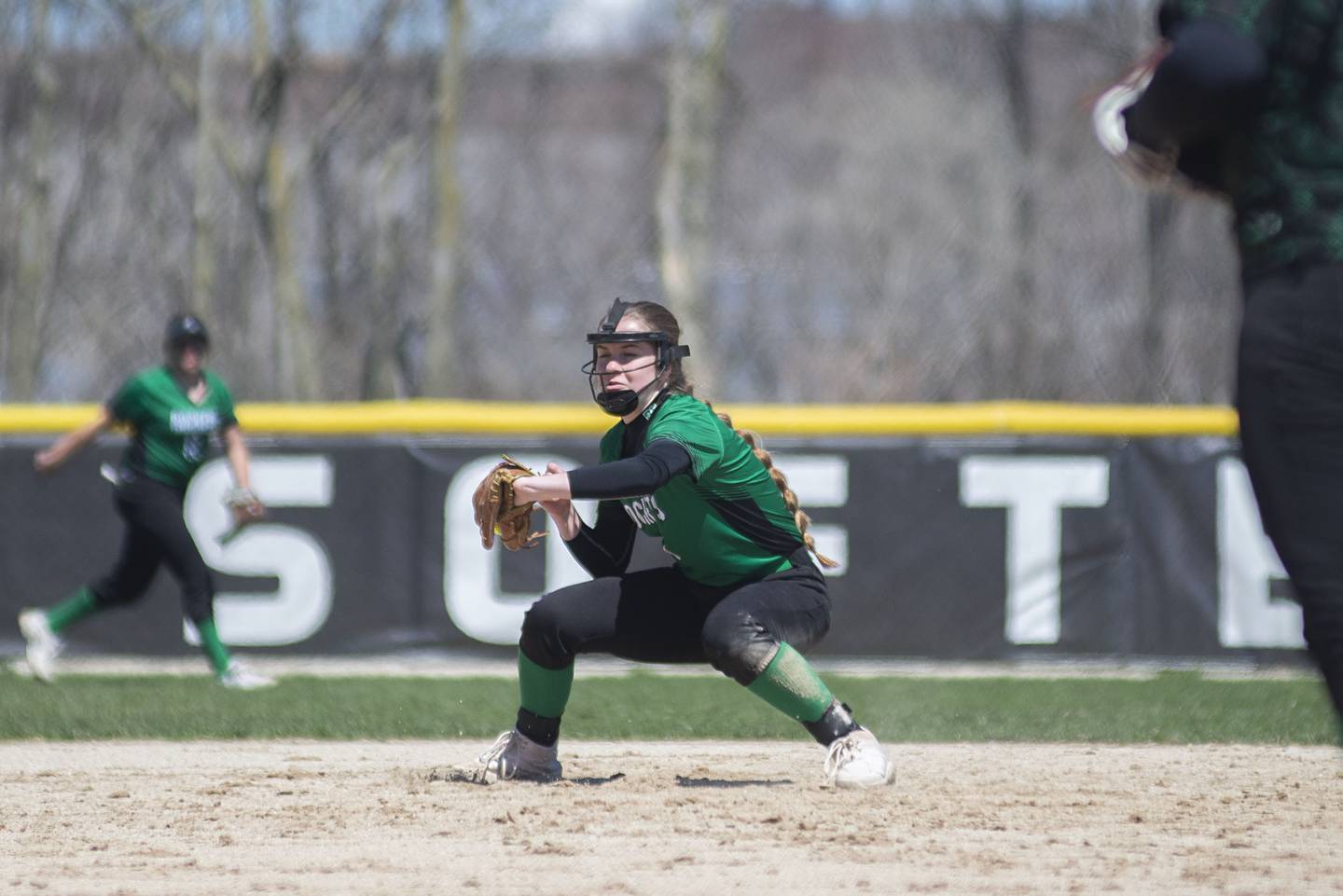 Rock Falls' Rylee Johnson snags a liner for an out against Ottawa Saturday, April 9, 2022.
