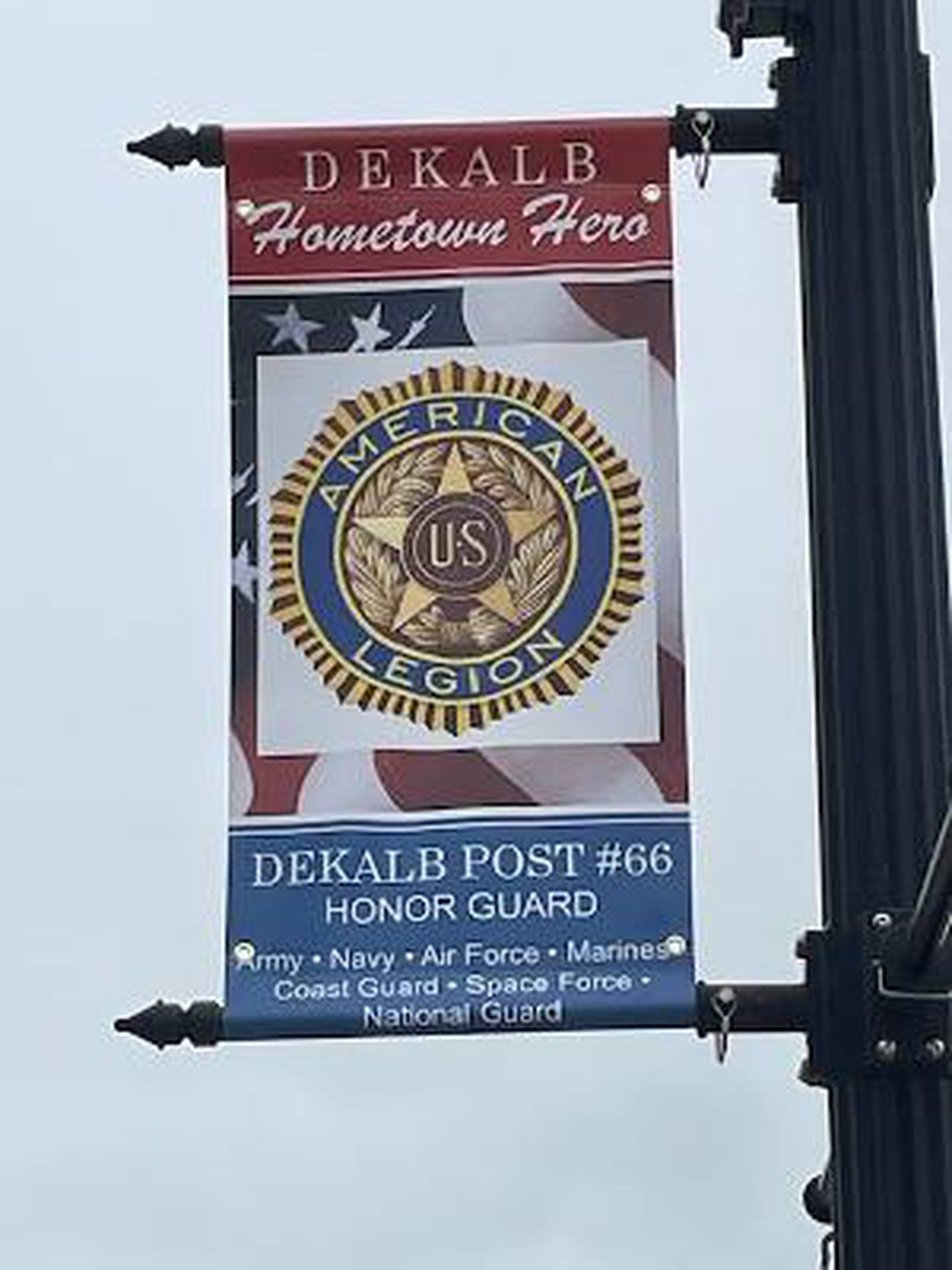 DeKalb American Legion Post 66 DeKalb Hometown Heroes banner program military banner sample