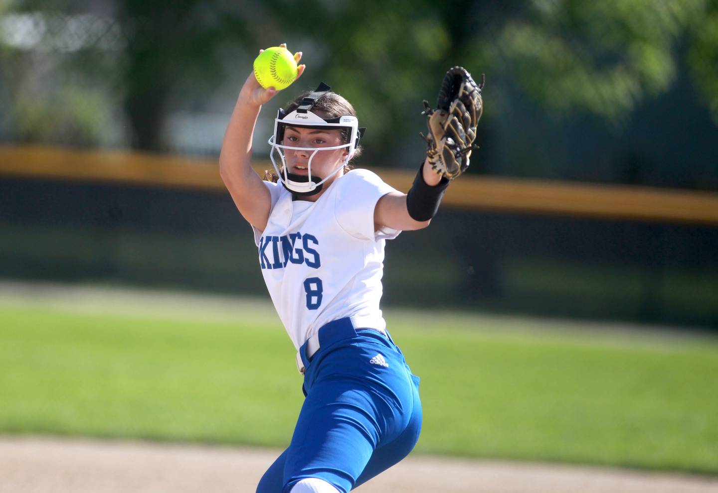 Geneva's Madison Gates pitches during a game on Tuesday, May 6, 2025 against Batavia in Batavia.