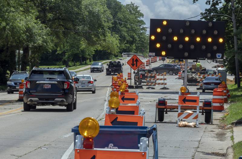 The roadwork on Galena Avenue in Dixon is an Illinois Department of Transportation project.