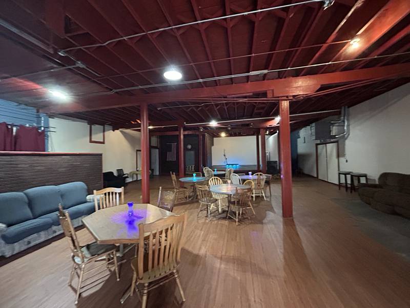 This is the main room where Paula and Derrick Porter are creating the After Teen Lounge at 117 N. Fourth St. in Oregon.