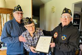 Veteran receives 50-year Certificate of Continuous membership in the American Legion