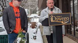 Oswego officials celebrate opening of new ADA compliant ramp in the village’s downtown