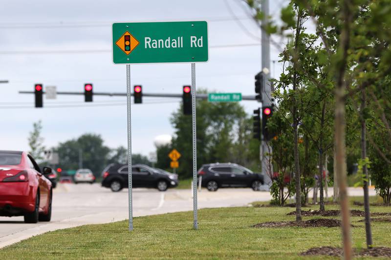 The intersection of Longmeadow Parkway and Randall Road is seen on Friday, June 25, 2021 in Algonquin.