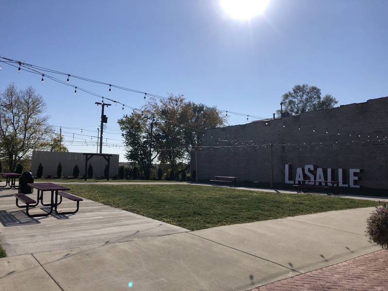 The pocket park and outdoor wedding venue at 540 First Street in downtown La Salle on Tuesday, Oct. 18, 2022. The city is now accepting proposals for its potential development.