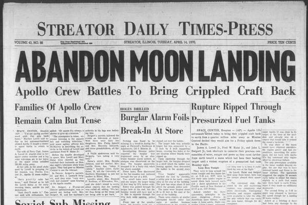 Historical covers for April 14: Houston, we have a problem