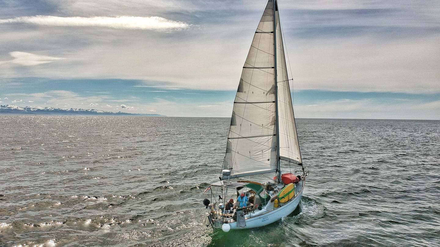 Cruising Maya under sail off of Baranof Island's West Coast- Alaska in June 2021.