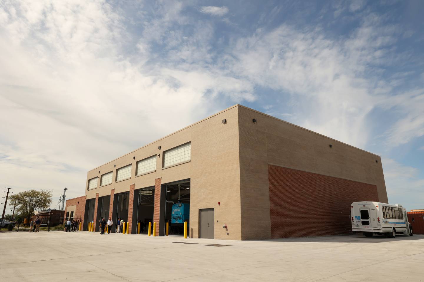 River Valley Metro's new bus maintenance facility is revealed during a ribbon-cutting ceremony on Tuesday, Aug. 26, 2025.