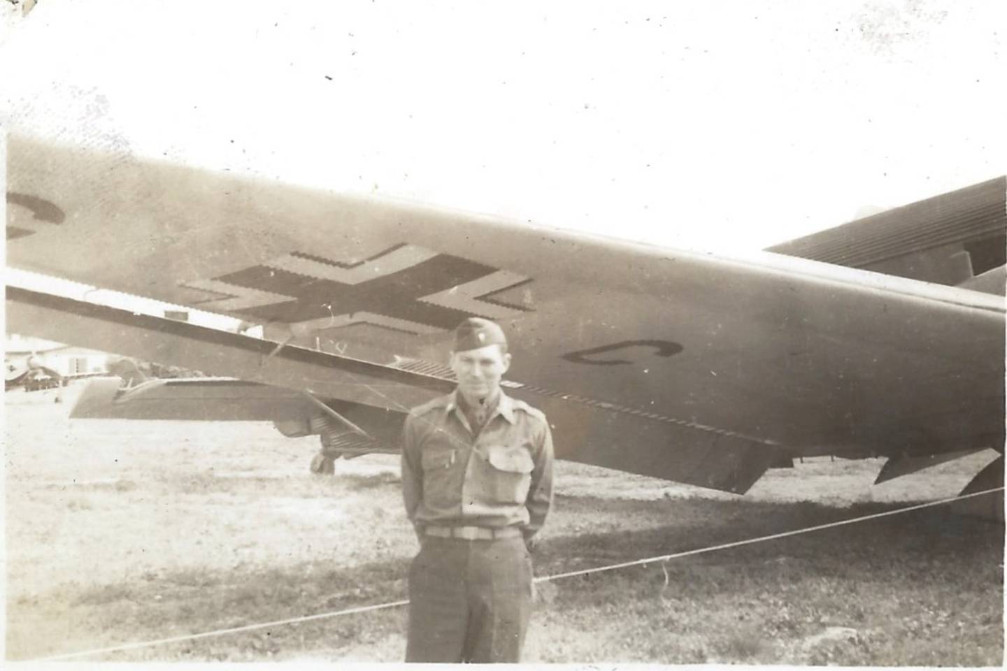 Vernon Anderson at an airfield in Germany.