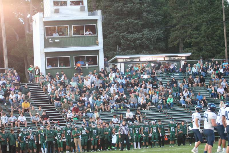 The crowd watches St. Bede and Bureau Valley play football on Friday Aug. 29, 2025 at St. Bede Academy.