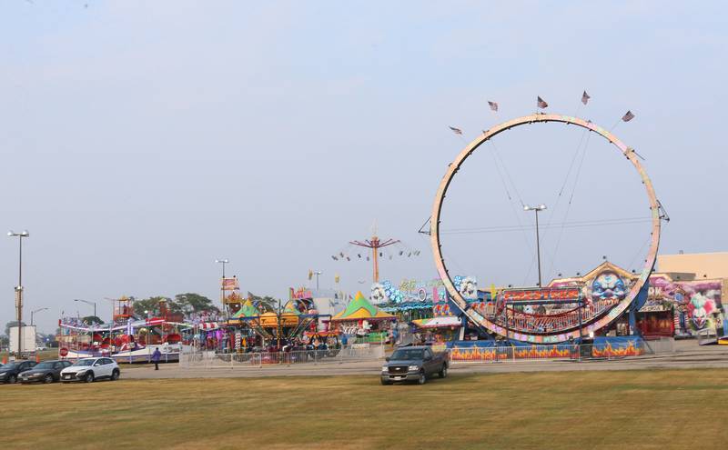 Many rides are set up at Peru Mall Carnival on Monday, June 26, 2023. The carnival runs through Saturday.