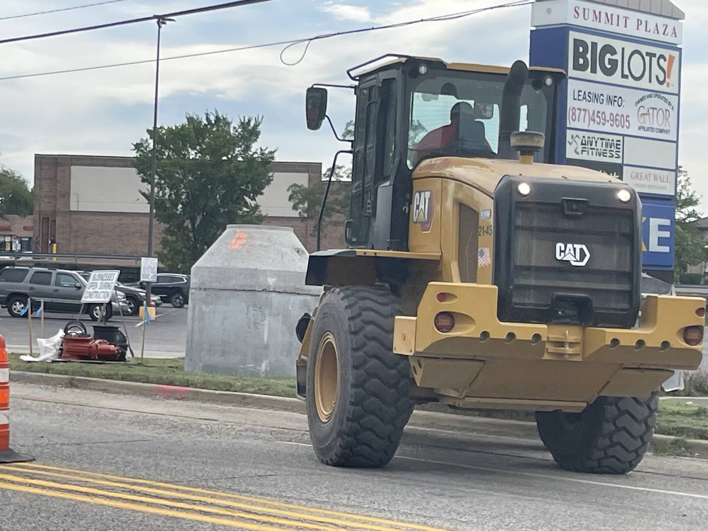 Construction crews working on the 9th Street (IL-Route 7) channelization project near Summit Drive in Lockport on Thursday, Aug. 1, 2024.  The project will include installing a multidirectional turn lane to improve safety and traffic flow along the street that is a main roadway in the city.