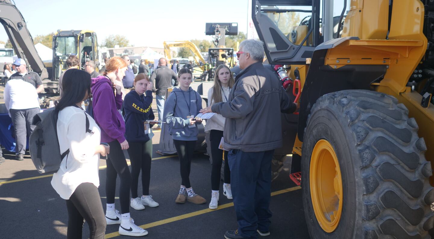 Students from schools throughout northern Illinois learn about and gets hands-on experience with various industries on Oct. 8, 2024, during SkillsUSA Illinois' first Industry Pathways Career Experience event at Johnsburg High School.