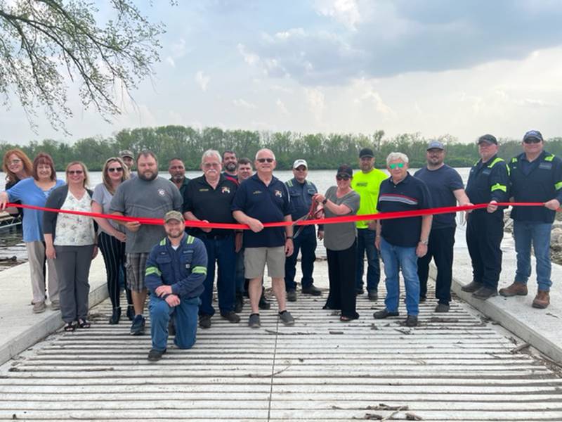 Marseilles officials along with NUCOR employees and fire department personnel officially opened the new Marseilles Community Boat Launch at 1197 Broadway St. A ribbon was cut Wednesday, May 11, 2022, by Marseilles Recreation Board Vice President Rebecca Mello.