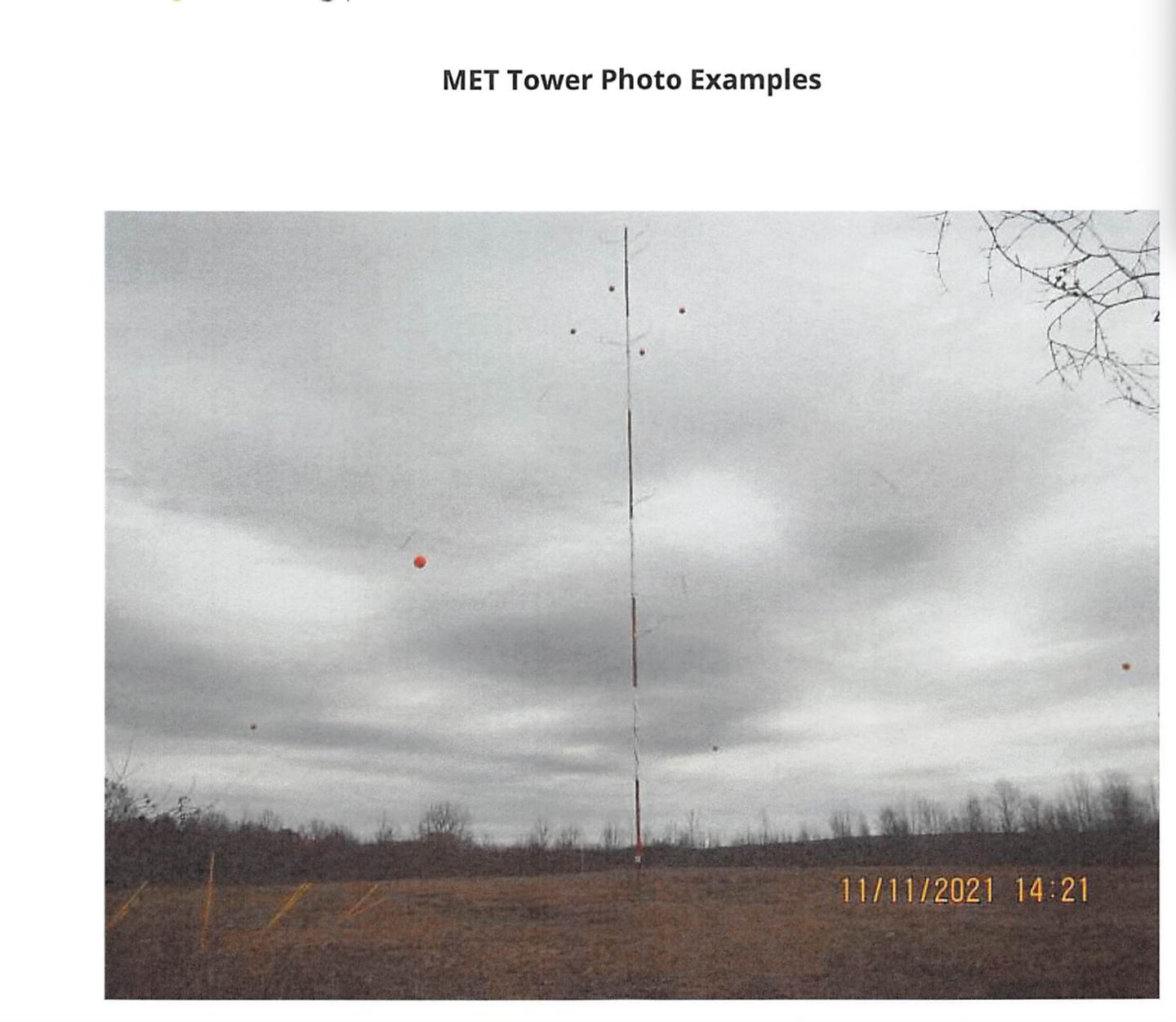 A picture of a wind measurement tower was included in a special use application submitted to DeKalb County. At 1 p.m. on June 12, a public hearing regarding a request to construct a wind measurement tower west of Clare Road will be held in the east conference room of the DeKalb County Administrative Center, 110 E. Sycamore St., Sycamore.