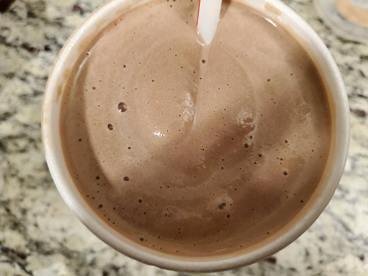 Pictured is the 20-ounce chocolate malt shake from Johnny’s Beef & Gyros in Joliet. The shake was rich and delicious and not overly sweet.