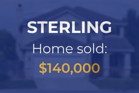 Sale closed in Sterling: $140,000 for a single-family home