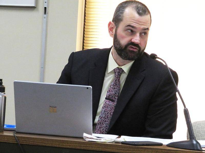 Kendall County Administrator Scott Koeppel talks during a Tuesday, Dec. 17 Kendall County Board meeting at the county office building in Yorkville.