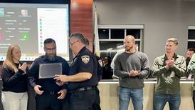 Officer honored for 25 years service with Yorkville Police Department