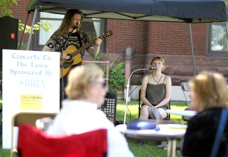 Danny and Katie O’Brien perform on the courthouse lawn during opening day of Swedish Days Festival in Geneva on Wednesday, June 22, 2022. The festival runs through Sunday, June 26, 2022.