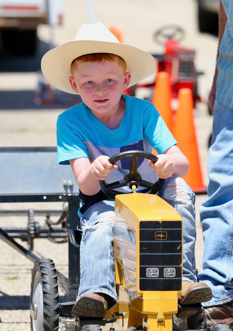 Kids got to drive tractors during the Beef and Ag Days Celebration in Princeton over the weekend.