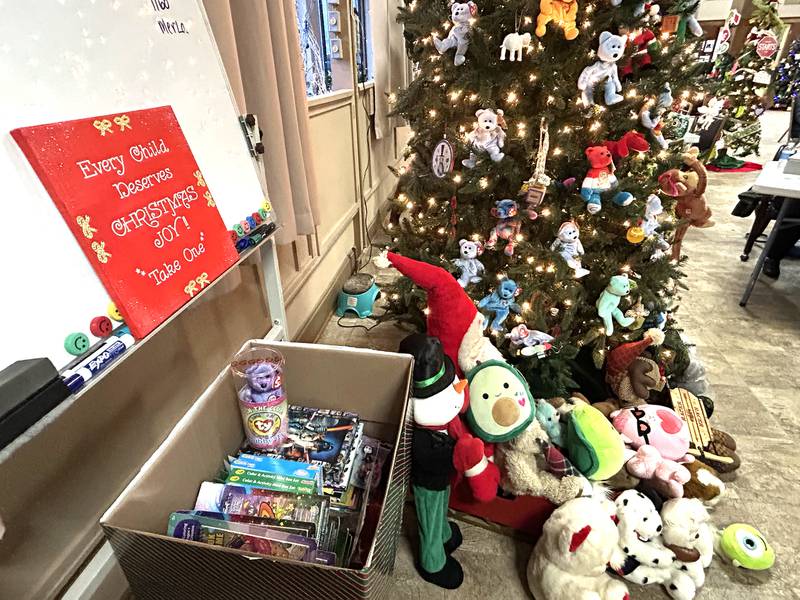 Kids could select a gift at the Polo Senior Center during the Polo Christmas Festival on Saturday, Dec. 6, 2025.