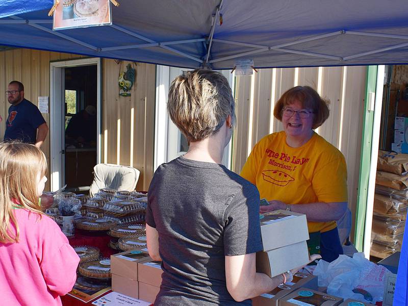 Consumers look for a sweet treat from The Pie Lady stand Saturday, May 10, 2025, at P&C Little Rascals’ open house.