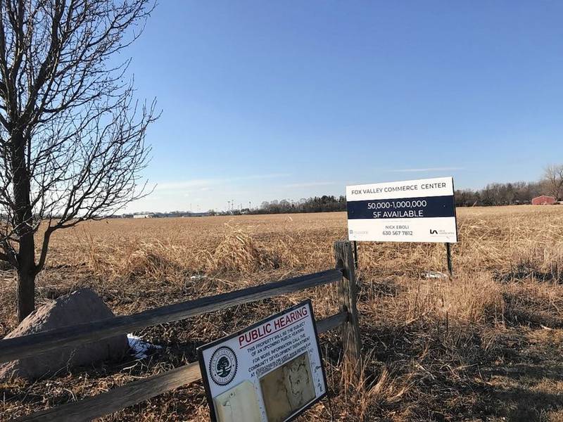 More than 1 million square feet of warehouse space is proposed to be built on a 75-acre site at the northwest corner of Kautz Road and Geneva Drive, across from the DuPage Airport.