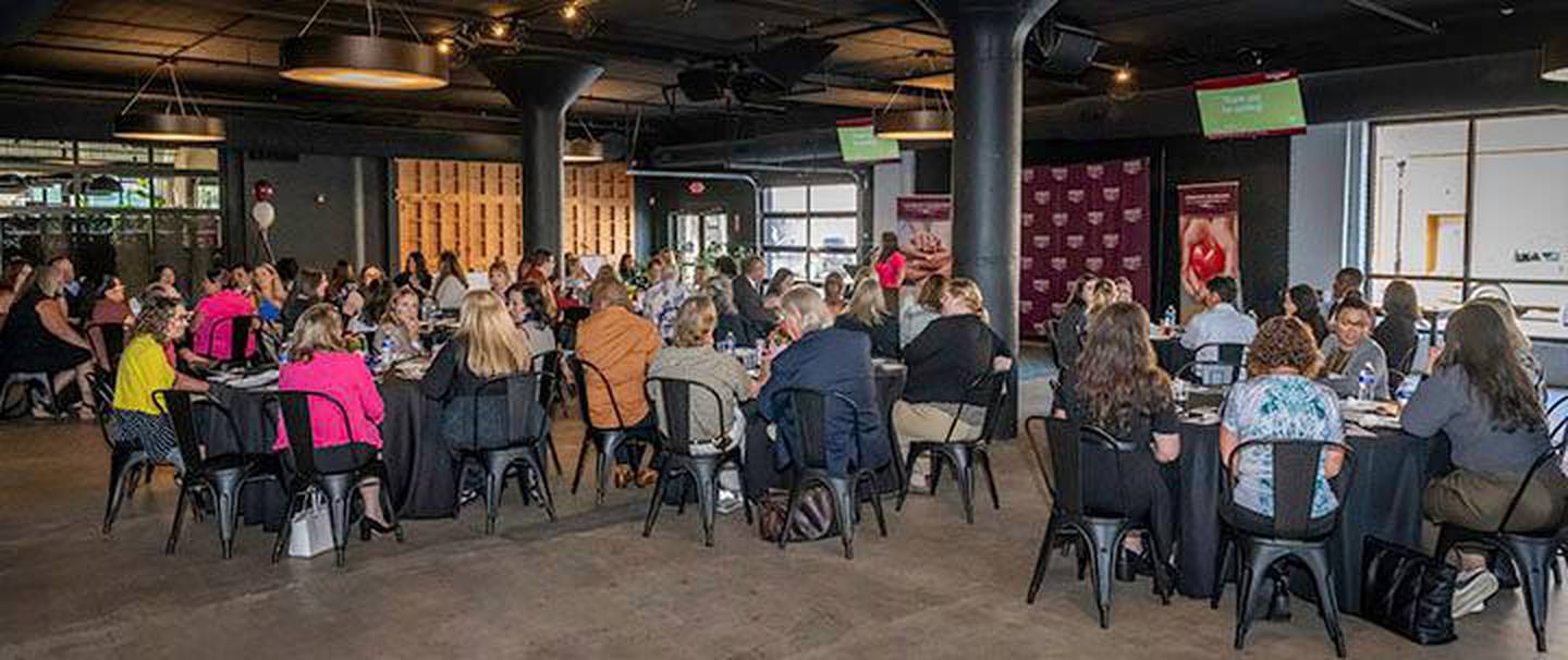 Recipients of the Community Foundation's $587,146 in grants gathered Thursday, July 11, at Society 57 in downtown Aurora to receive their grants.