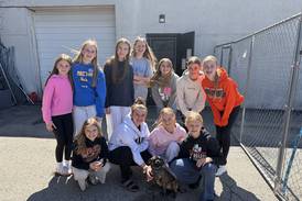 Byron Middle School 7th graders donate tie blankets to area organizations