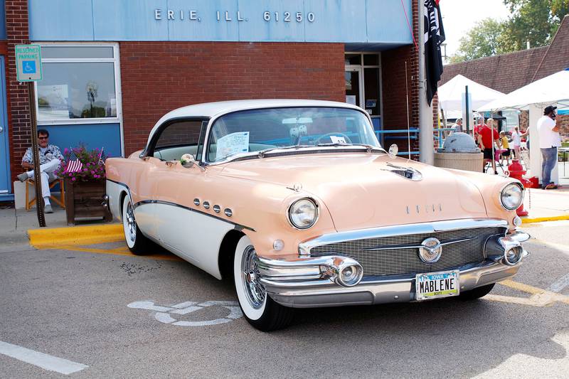 This beautiful peaches and cream 1956 Buick Roadmaster owned by Steve Kazenske from Le Claire, Ia was one of many classic cars that graced the streets of Erie during the Erie Car Show on Saturday.