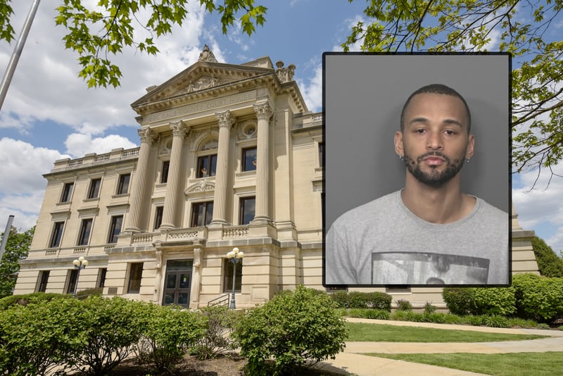 Malcolm X. D. Johnson, 31, of DeKalb, was arrested May 23 and charged May 24, 2024, with six counts of predatory criminal sexual assault of a child, according to DeKalb County court records. (Inset photo provided by DeKalb County Jail)