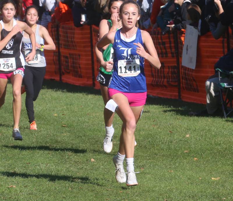 Lake Villa Lake's Brianna Gara competes in the Class 2A State Cross Country race on Saturday, Nov. 4, 2023 at Detweiller Park in Peoria.