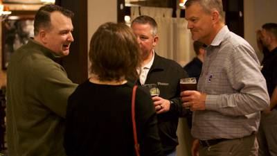 Photos: Downers Grove Mayor Bob Barnett awaits unofficial results in Consolidated Election