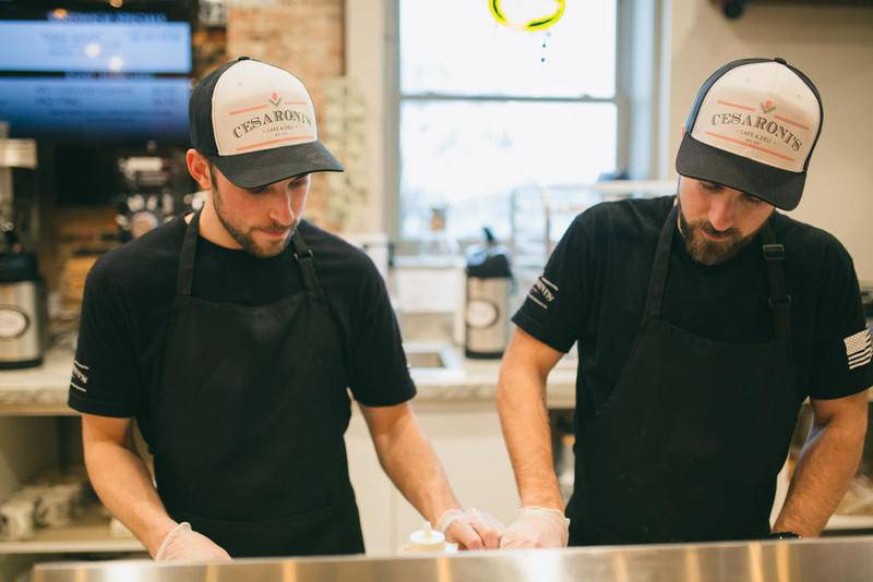 Cesaroni’s Cafe & Deli, 215 W. State St. in Sycamore, owned by brothers Brad and Brandon Cesaroni, pictured, will sell premium coffee and espresso, deli meats and cheeses, freshly baked breads and local produce. After demolition and renovation, the restaurant will open summer or fall of next year.