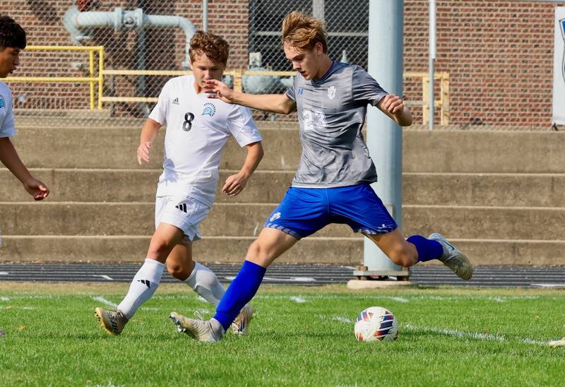 Princeton's Jakoby Smallwood takes a swing in Saturday's regional quarterfinal soccer match vs. Stanford Olympia at Bryant Field. The Tigers won 6-2.