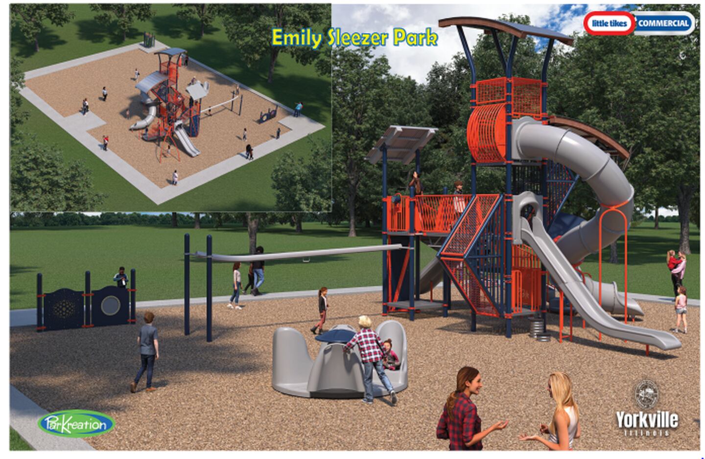 Emily Sleezer Park will be fully reconstructed and redesigned beginning April. The 22-year-old park was donated to Kids Around the World, a nonprofit aimed at providing parks and other services to children in need.