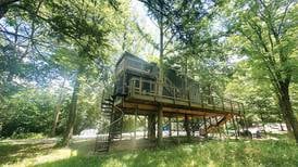 Treehouses at Starved Rock and The Wildflower perfect for adventure escape
