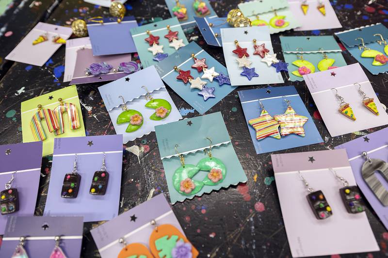 Wyatt started making earrings of polymer clay in 2020 and has been selling them to friends, teachers and at local sales.