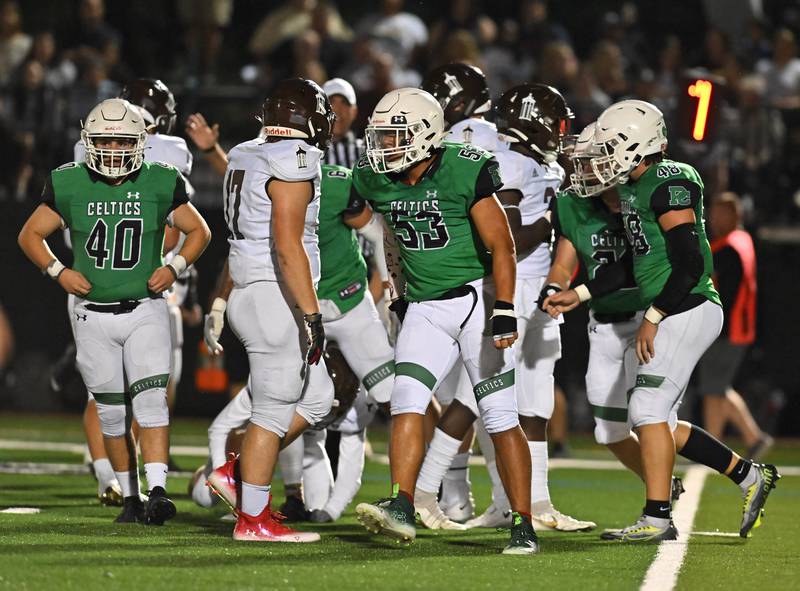 Providence Catholic Byron Olson (53) in action on Friday, Sep 16, 2022, at New Lenox.