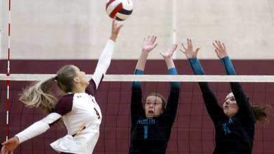 Photos: Richmond-Burton defeats Woodstock North in KRC girls volleyball matchup