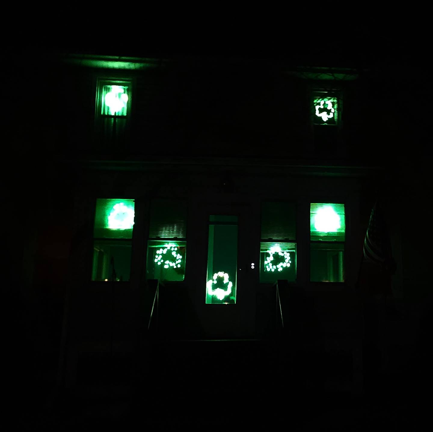 Polo resident Tamela Merdian recently decorated her house to celebrate St. Patrick's Day. Meridan decorated her house by lighting St. Patrick’s Day-themed window silhouettes to create a smiley face.