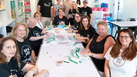Office packs backpacks for Fill A Heart 4 Kids