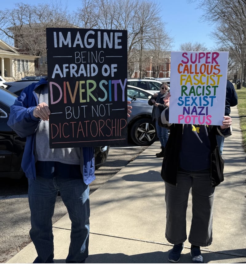 Citizens gather for the "No Kings Rally" on Saturday, March 28 in Ottawa.