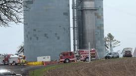 Multiple fire departments respond to machine shed fire northeast of Leaf River
