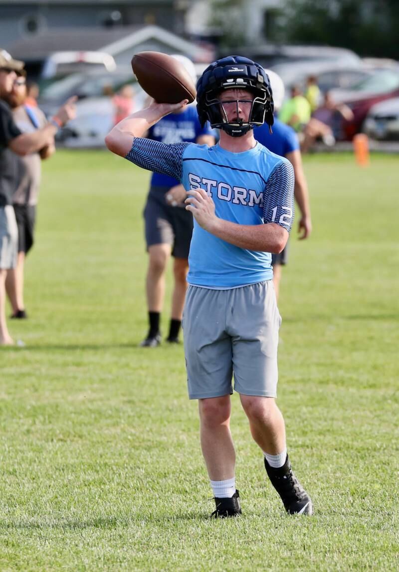 Bureau Valley sophomore quarterback Bryce Helms