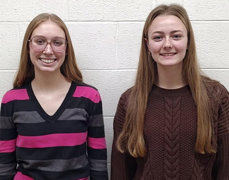Paige Emerson and Kate Houzenga of Fulton High School were selected for the 2026 All-State Choir.